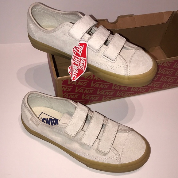 cream velcro vans
